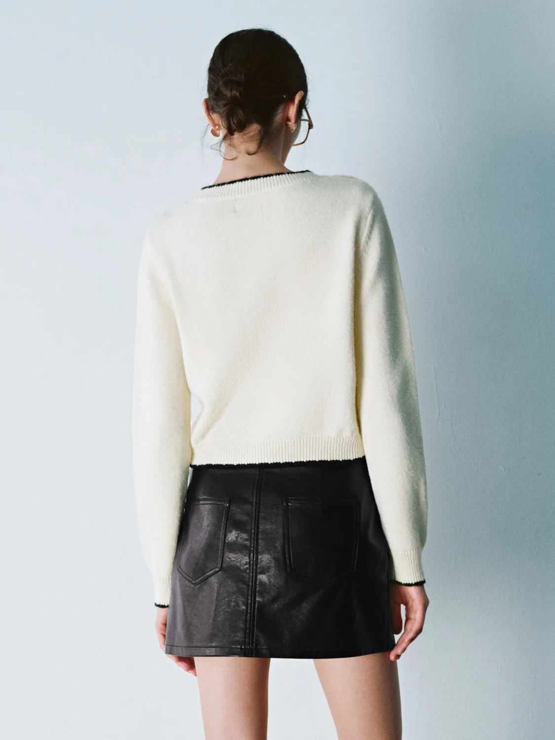 Bow Decor Knitted Cardigans sold by Urban Revivo product image thumbnail 3