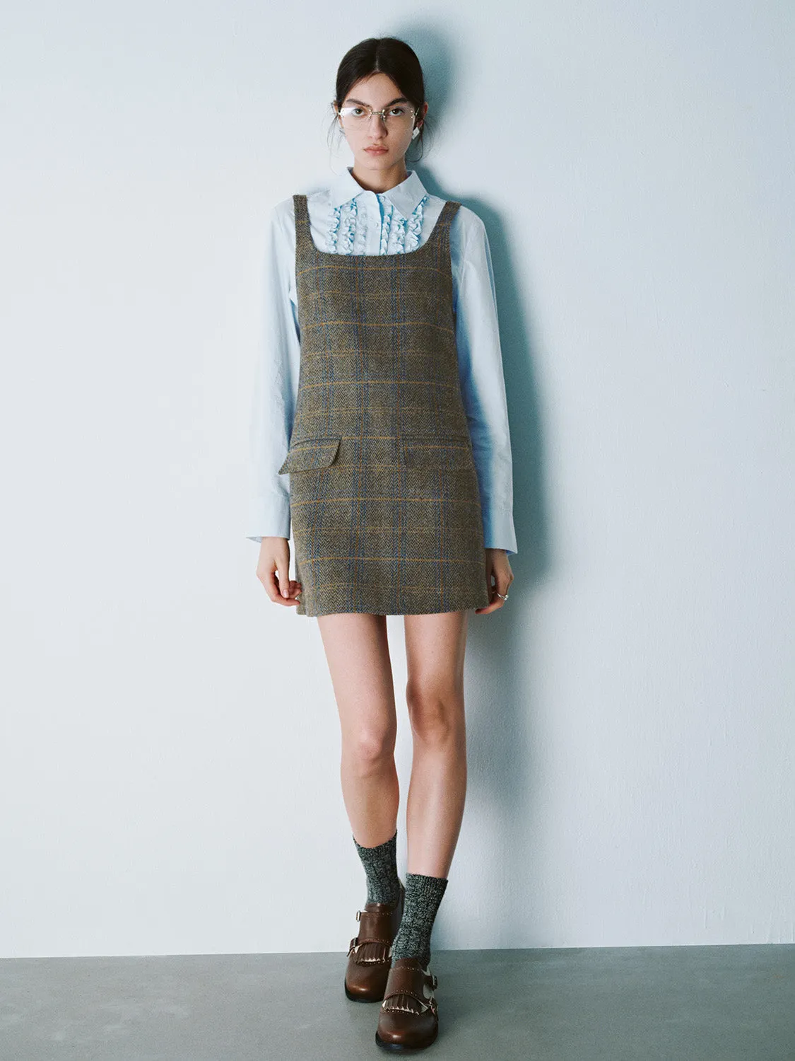 Plaid Straight Pinafore Dresses sold by Urban Revivo product image thumbnail 4