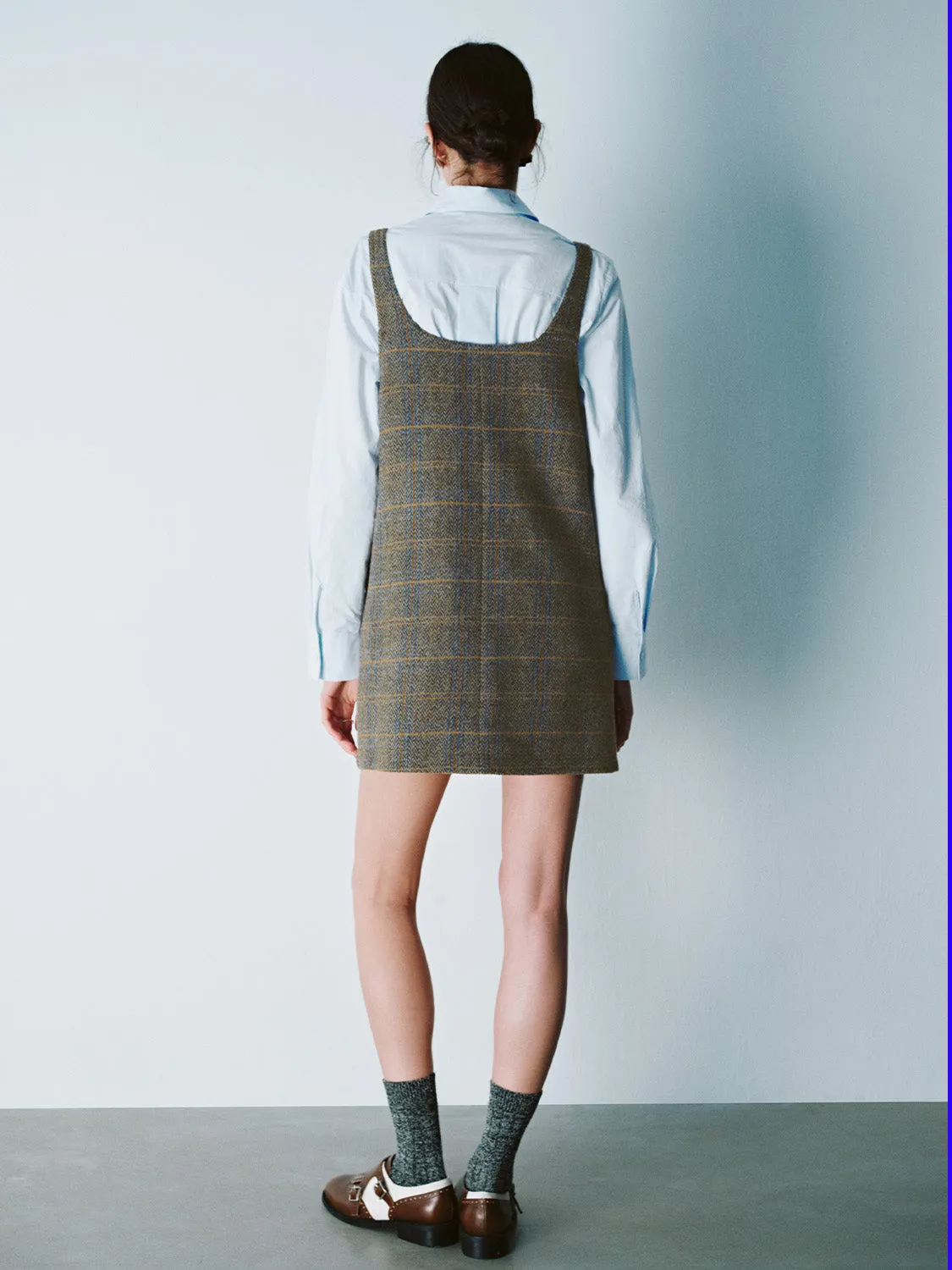 Plaid Straight Pinafore Dresses sold by Urban Revivo product image thumbnail 3