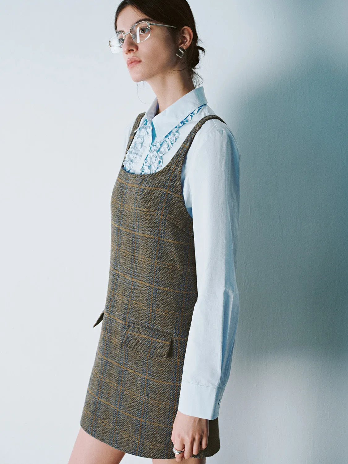 Plaid Straight Pinafore Dresses sold by Urban Revivo product image thumbnail 2