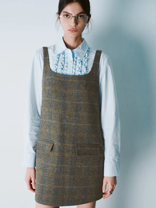 Plaid Straight Pinafore Dresses sold by Urban Revivo