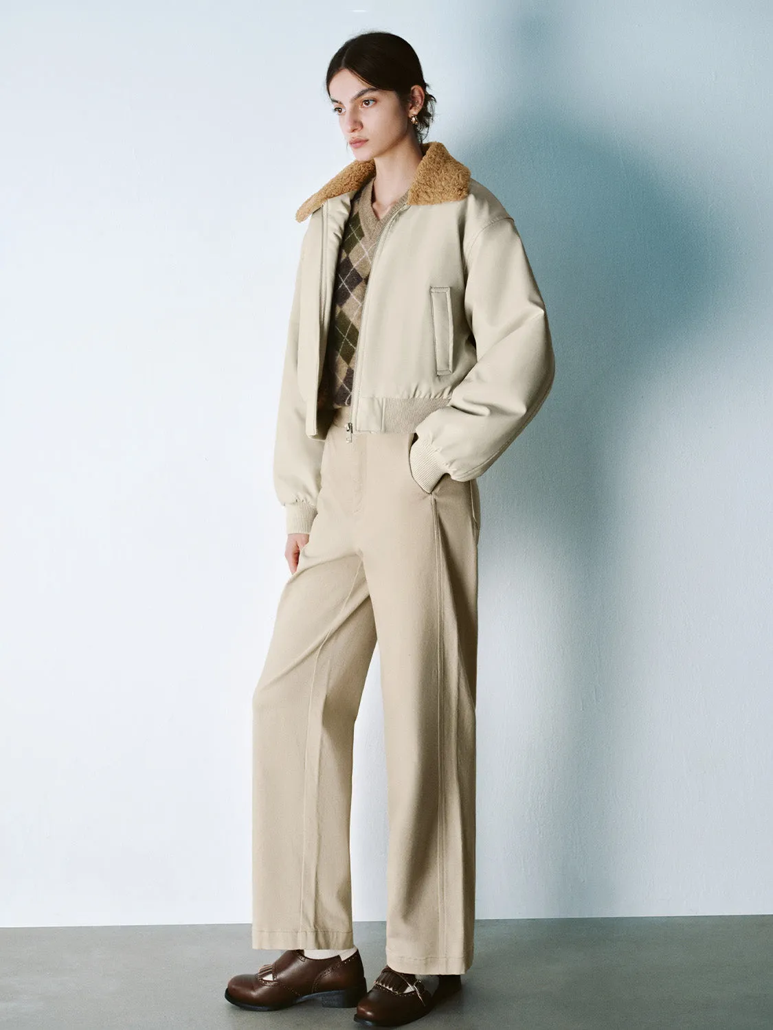 Fur Collar Bomber Jackets sold by Urban Revivo product image thumbnail 4