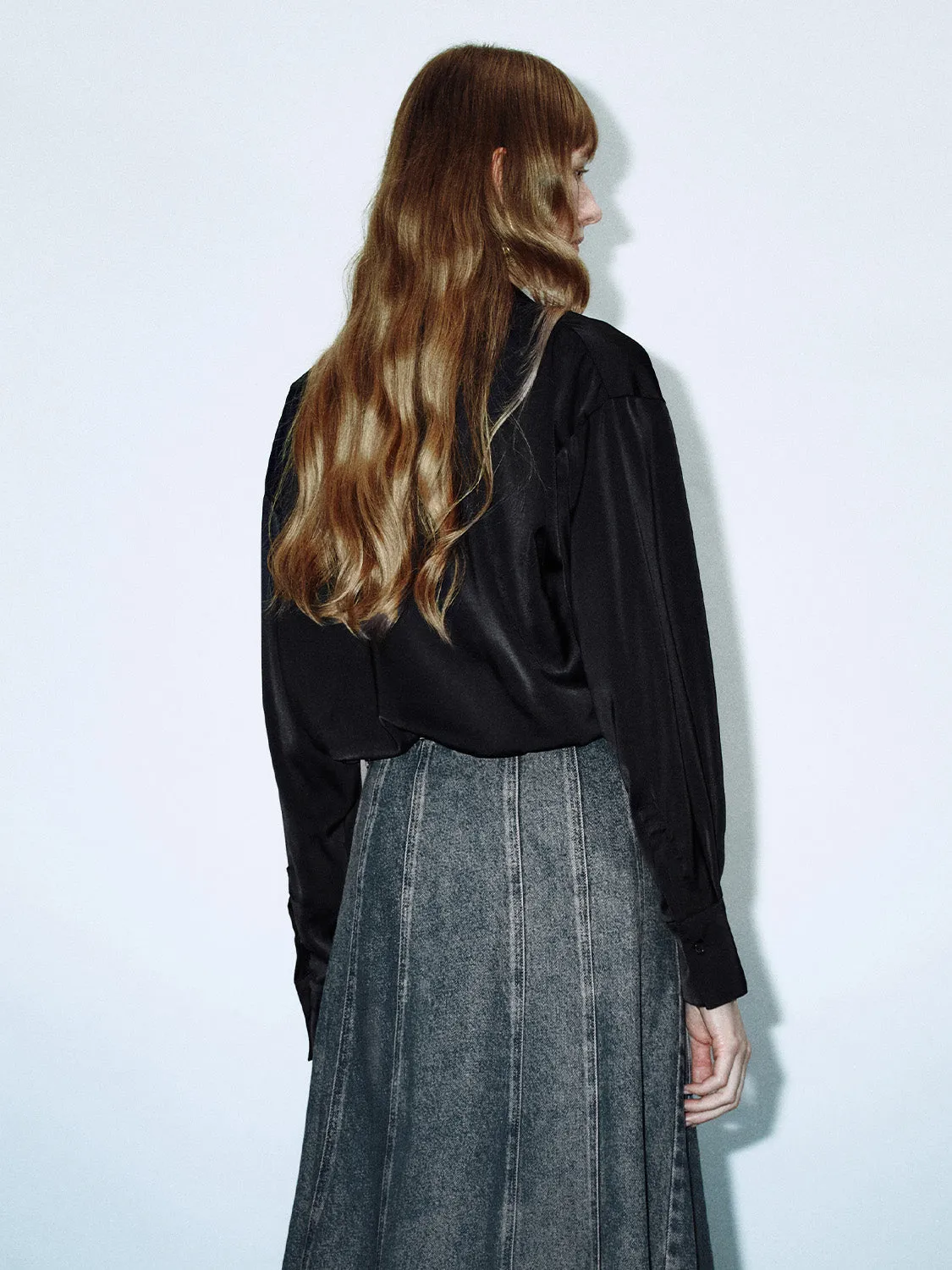 Lace Decor Loose Overhead Shirts sold by Urban Revivo product image thumbnail 3