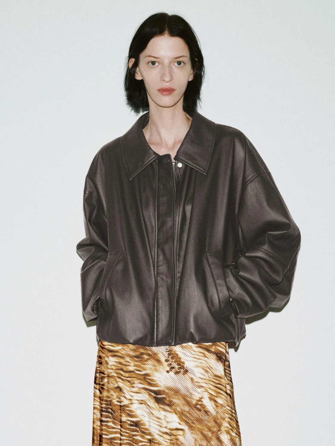 Loose Vegan Leather Jackets sold by Urban Revivo