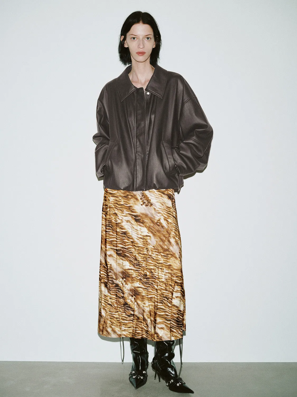 Loose Vegan Leather Jackets sold by Urban Revivo product image thumbnail 4