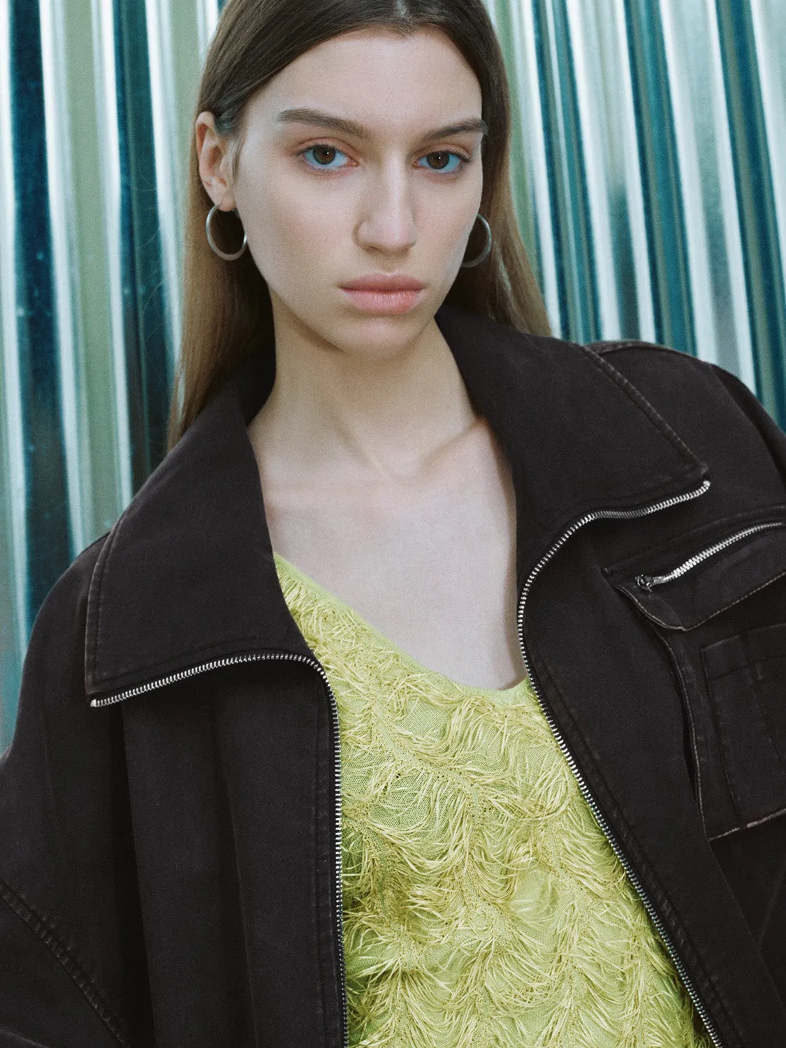 Zip Up Front Lapel Jackets sold by Urban Revivo product image thumbnail 5