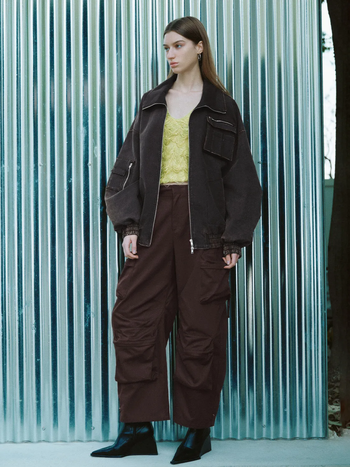 Zip Up Front Lapel Jackets sold by Urban Revivo product image thumbnail 4