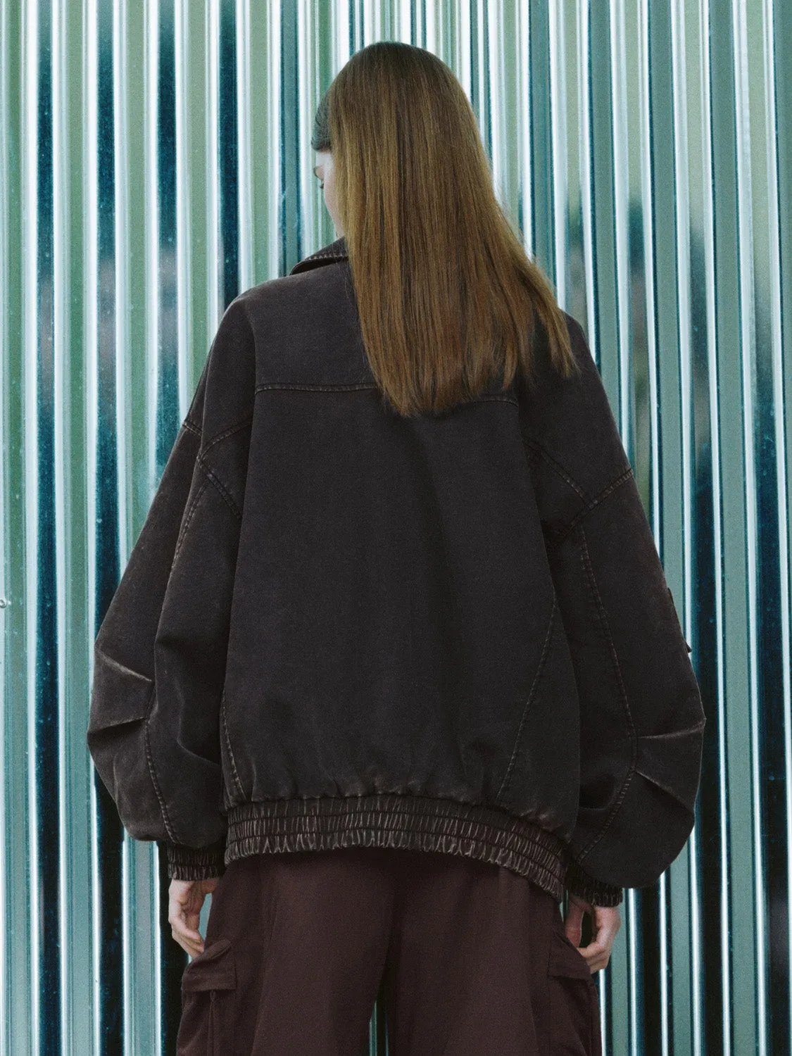 Zip Up Front Lapel Jackets sold by Urban Revivo product image thumbnail 3