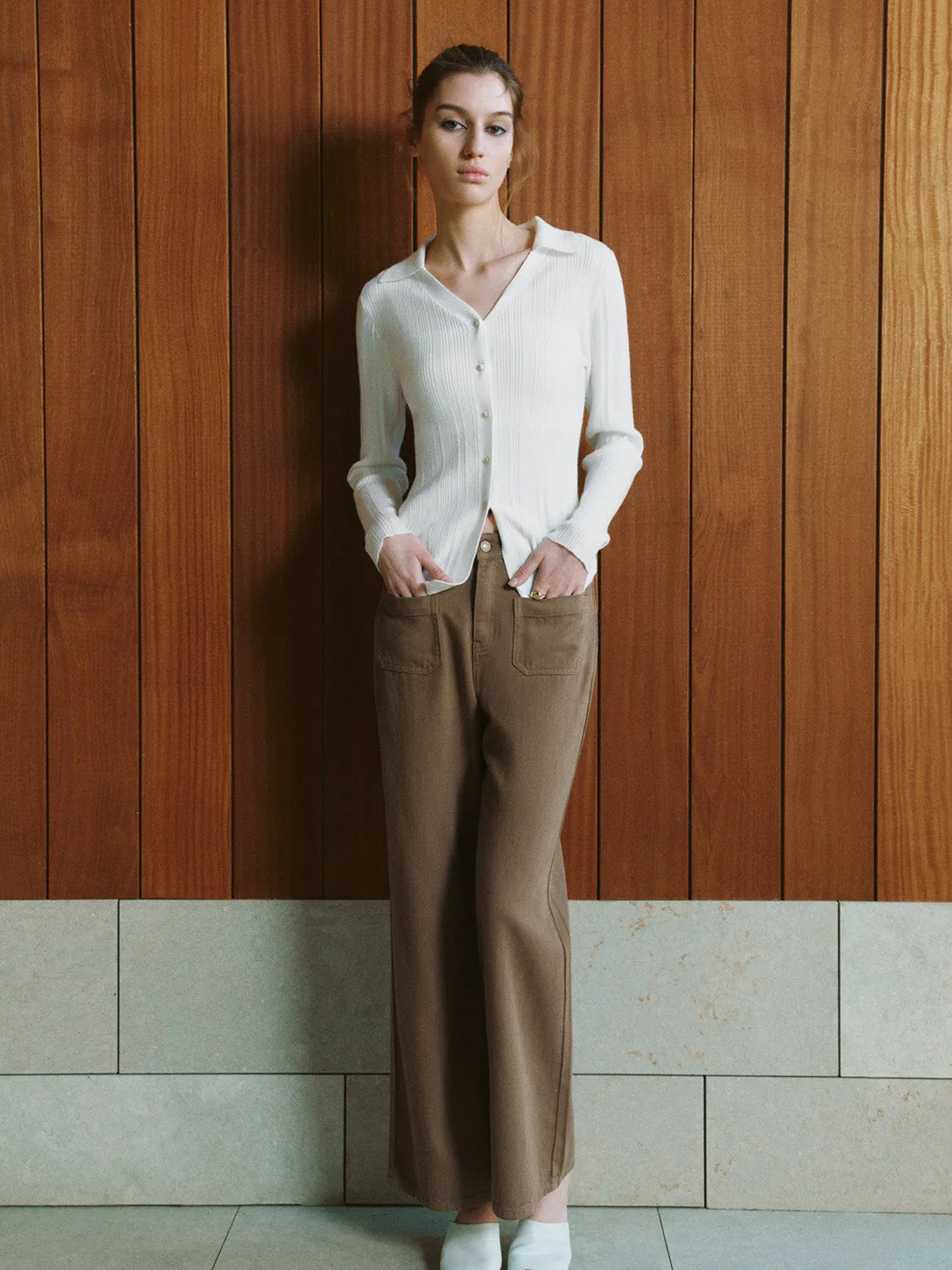 Lapel Skinny Knitted Cardigans sold by Urban Revivo product image thumbnail 4