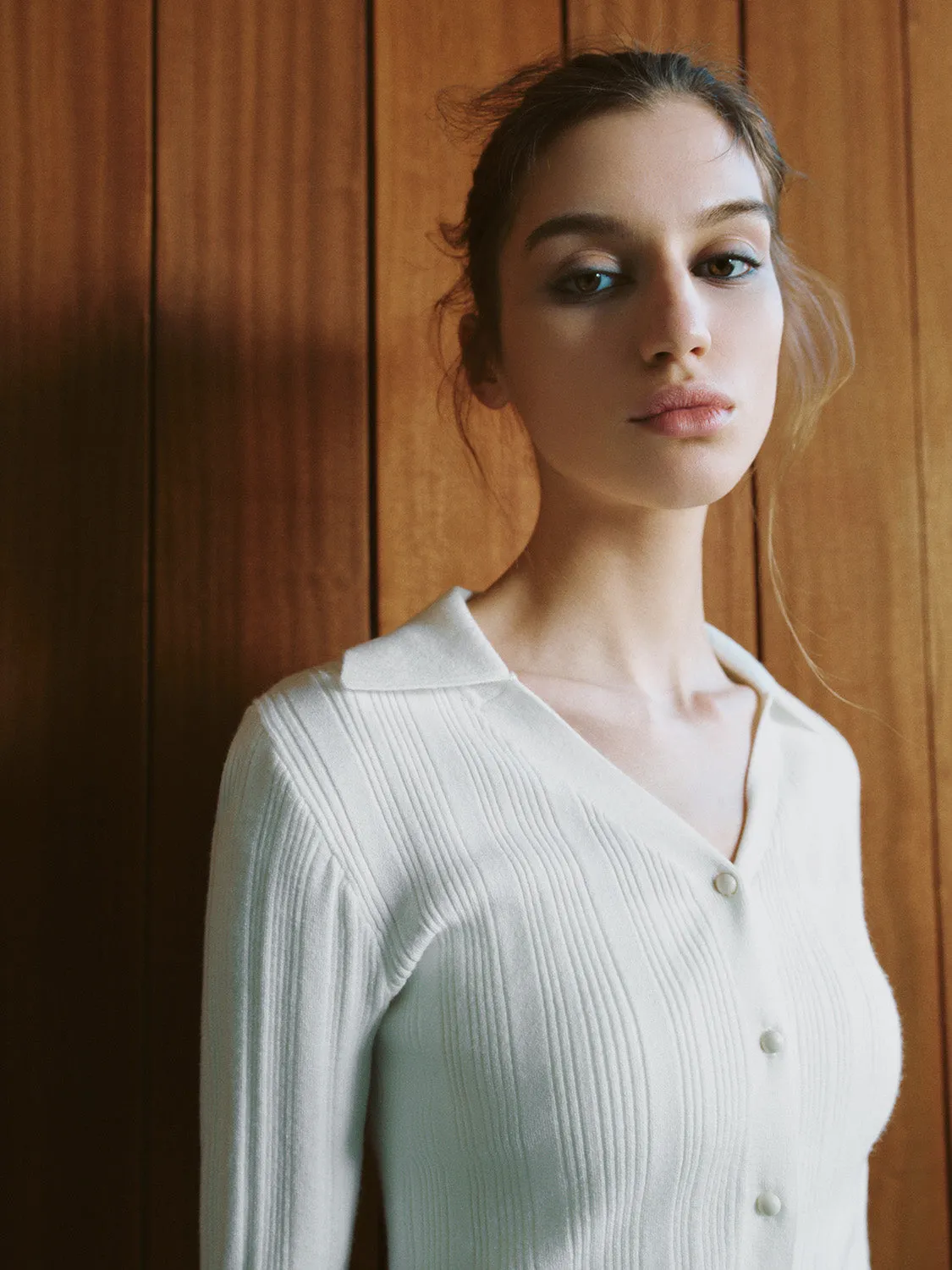 Lapel Skinny Knitted Cardigans sold by Urban Revivo product image thumbnail 5