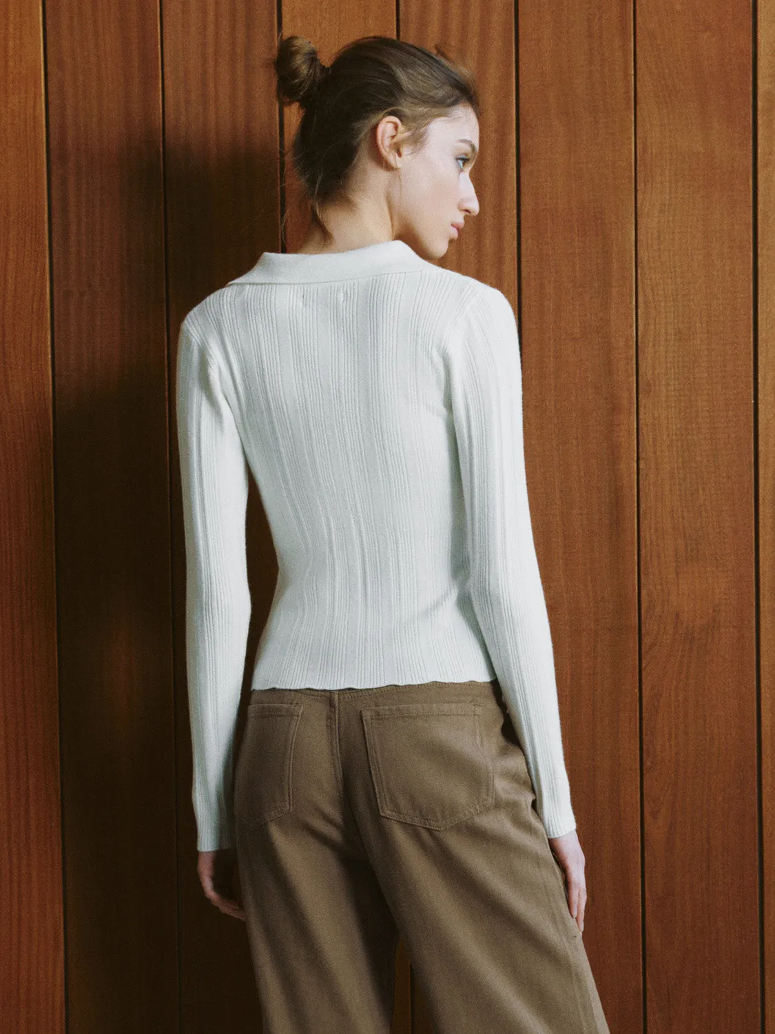 Lapel Skinny Knitted Cardigans sold by Urban Revivo product image thumbnail 3