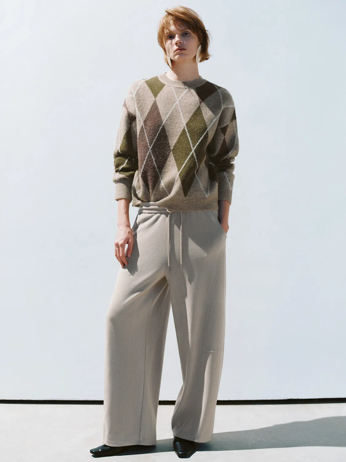 Drawstring Loose Barrel Pants sold by Urban Revivo product image thumbnail 5