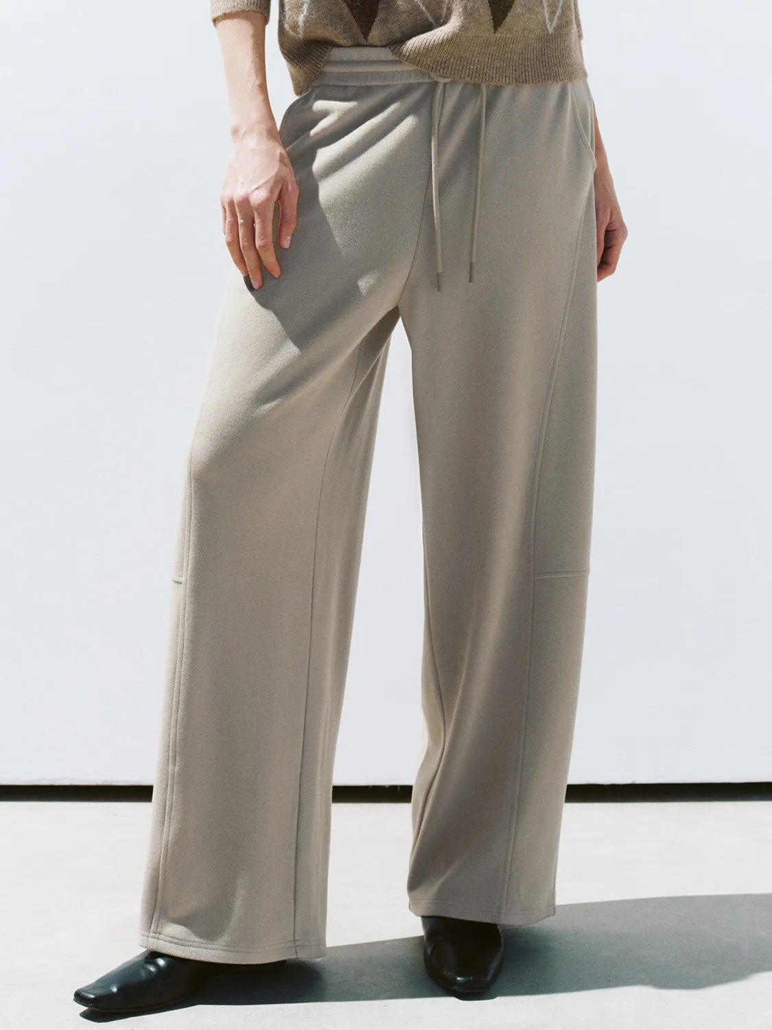 Drawstring Loose Barrel Pants sold by Urban Revivo product image thumbnail 2