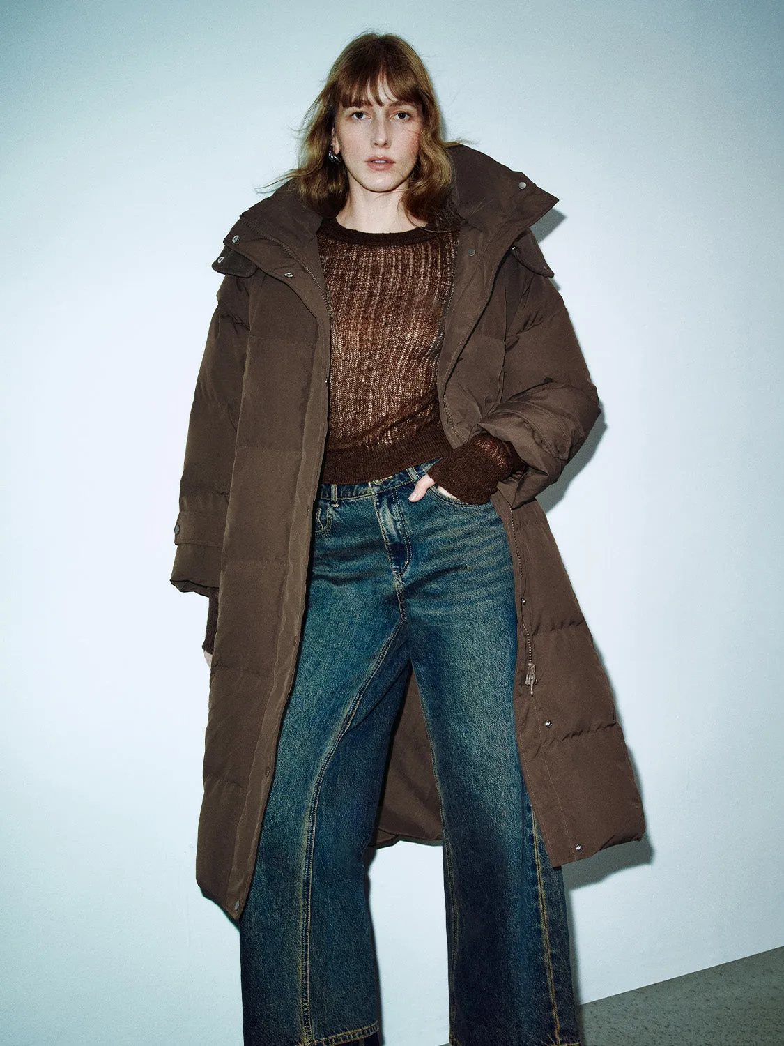 Long Loose Padded Down Outerwear sold by Urban Revivo