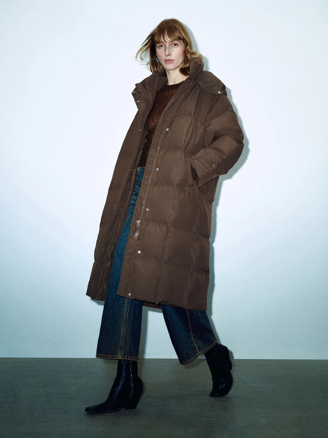 Long Loose Padded Down Outerwear sold by Urban Revivo product image thumbnail 4