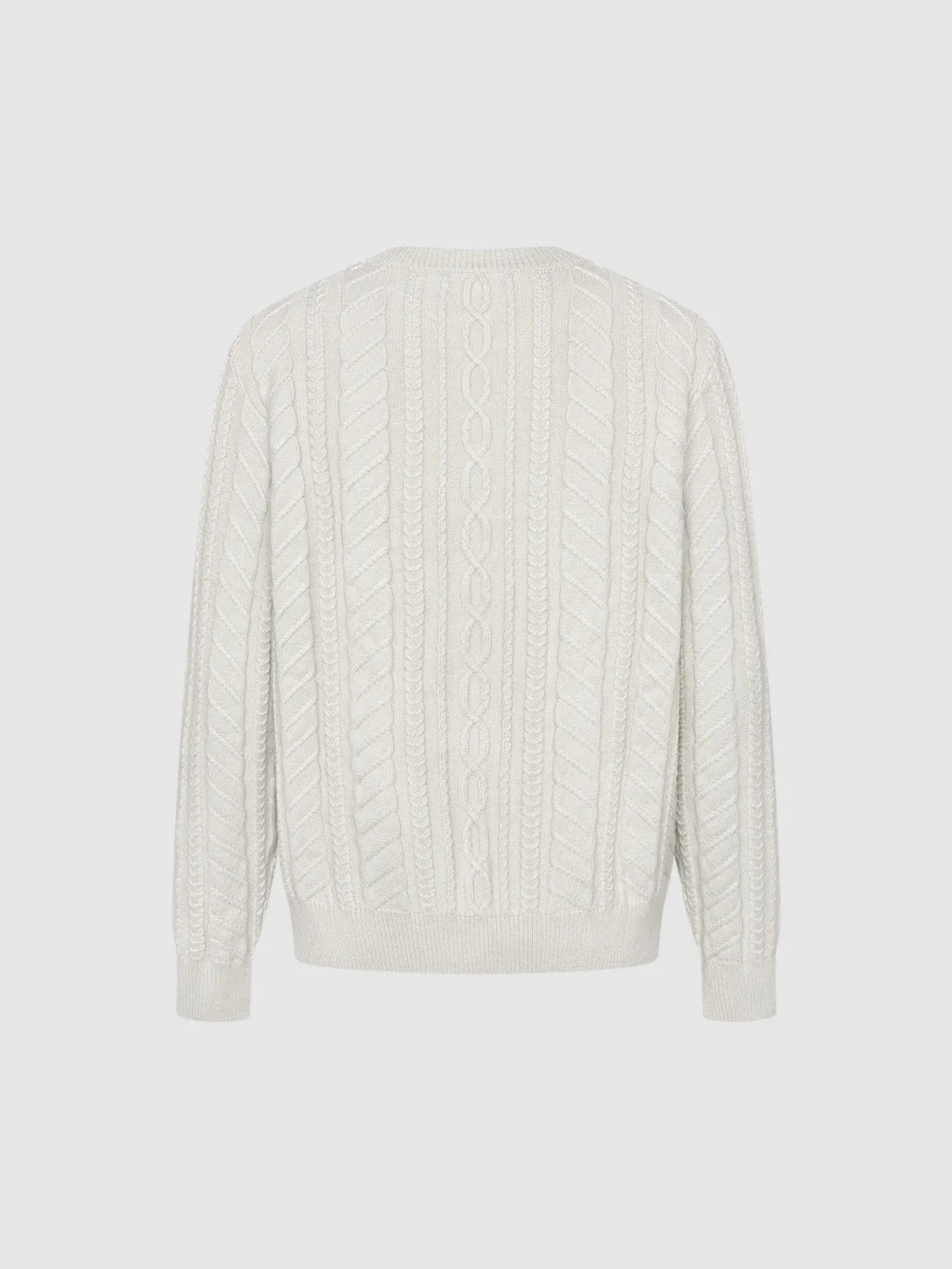 Cable Knitted Crew Neck T-Shirts sold by Urban Revivo product image thumbnail 2