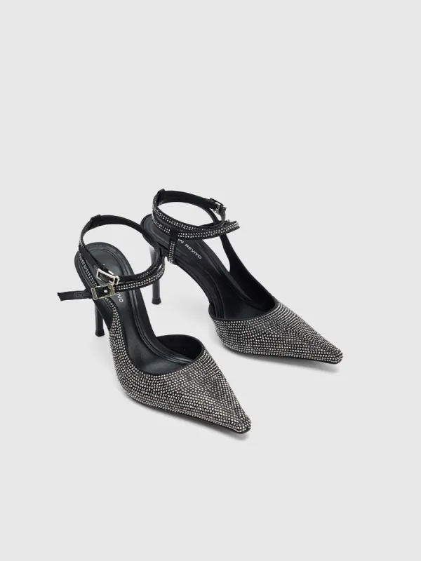Rhinestone Sling backs High Heeled Shoes sold by Urban Revivo