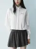 Cropped Button Up Long Sleeve Shirts sold by Urban Revivo