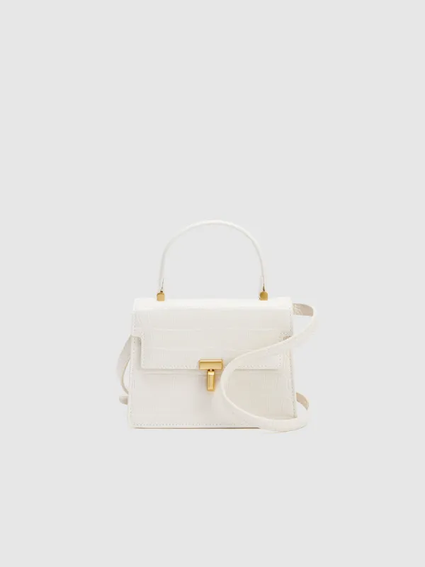 Croc Embossed Small Satchel Bags sold by Urban Revivo