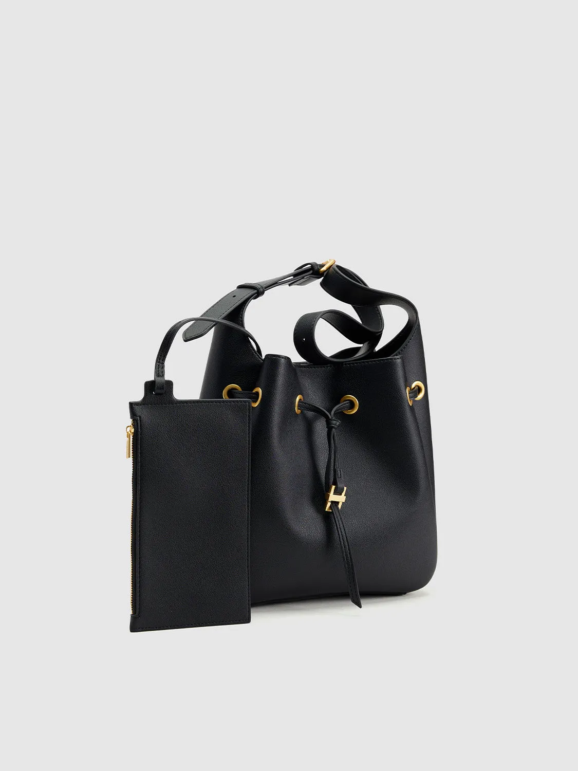 Vegan Leather Drawstring Bucket Bags sold by Urban Revivo product image thumbnail 2