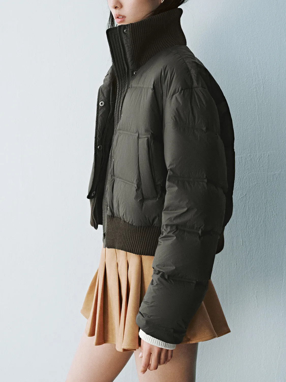 Cropped Loose Padded Down Outerwear sold by Urban Revivo product image thumbnail 2