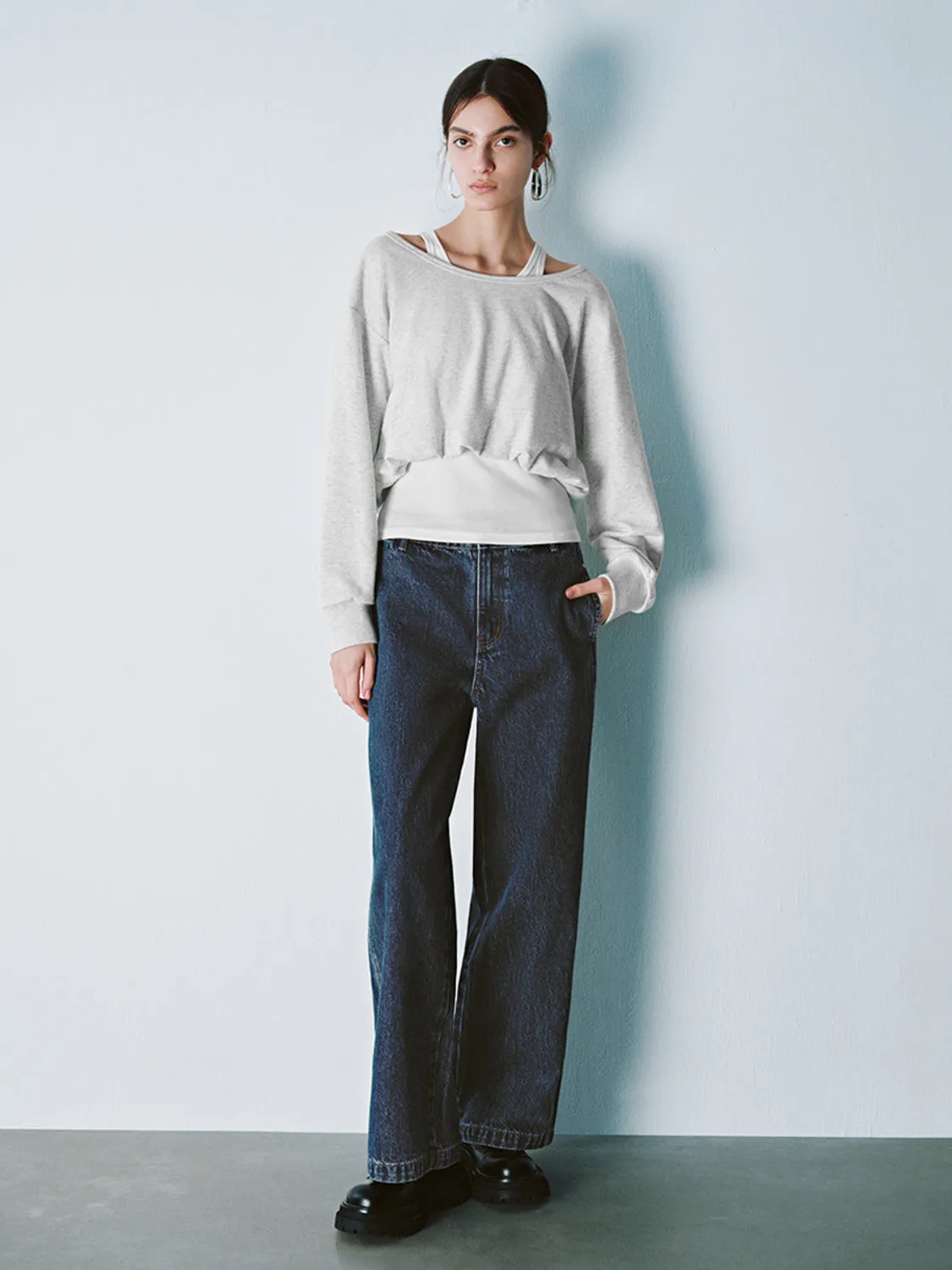 Long Denim Straight Jeans sold by Urban Revivo product image thumbnail 5