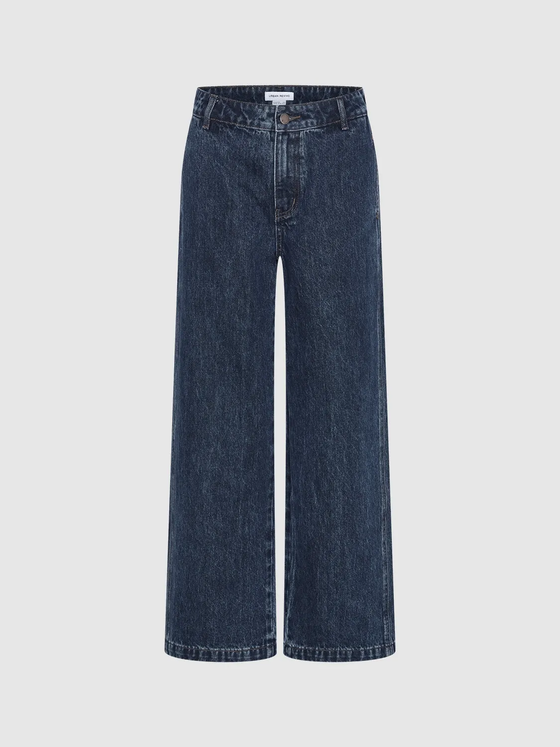 Long Denim Straight Jeans sold by Urban Revivo