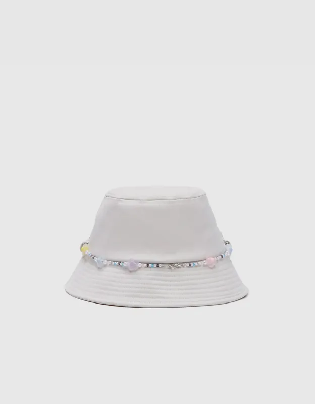 Floral Beaded Bucket Hat sold by Urban Revivo
