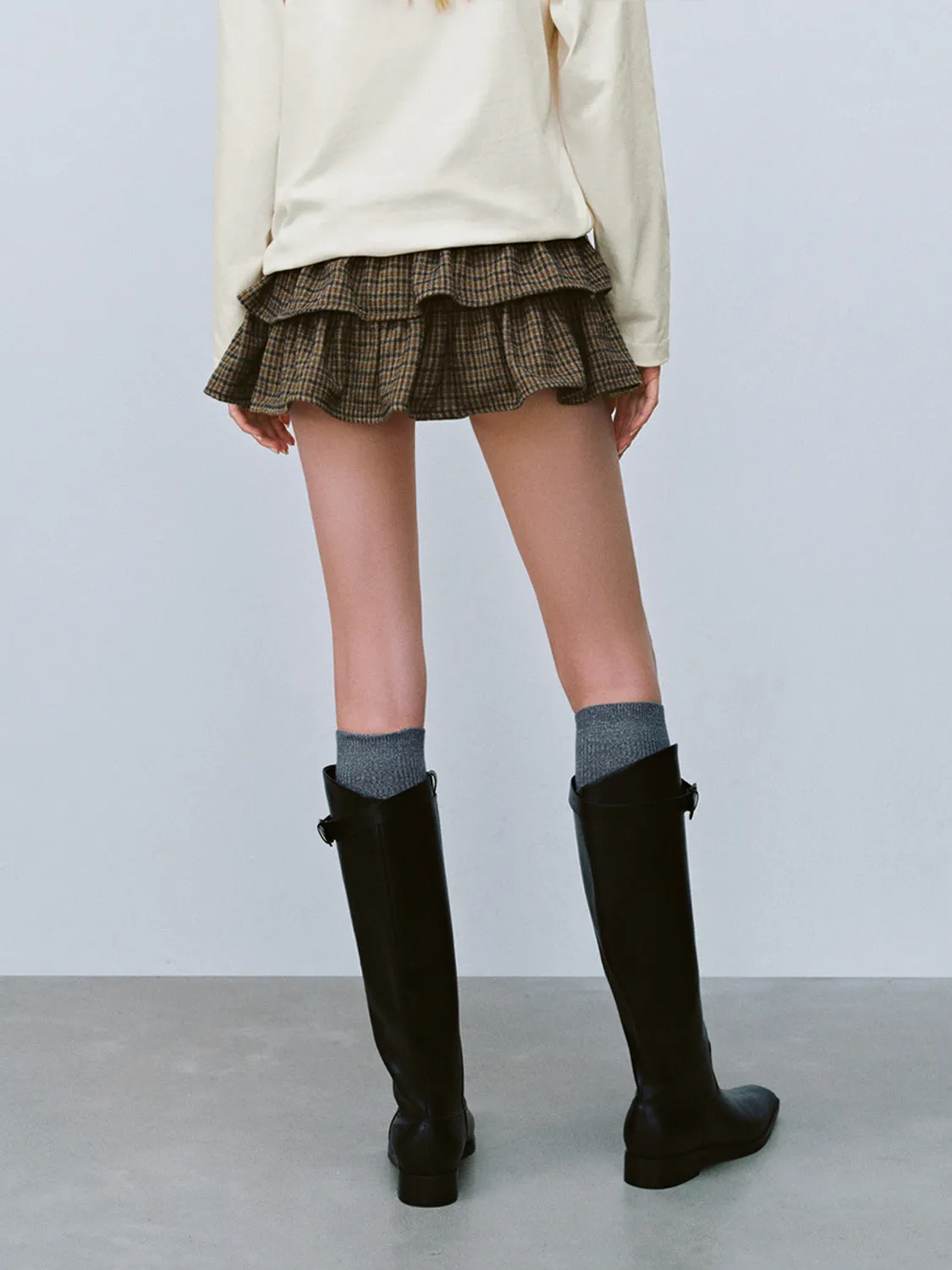 Ruffle Hem Mini A-Line Skirts sold by Urban Revivo product image thumbnail 2