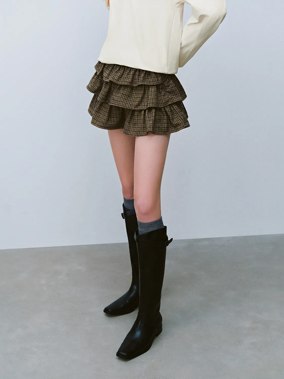 Ruffle Hem Mini A-Line Skirts sold by Urban Revivo product image thumbnail 5