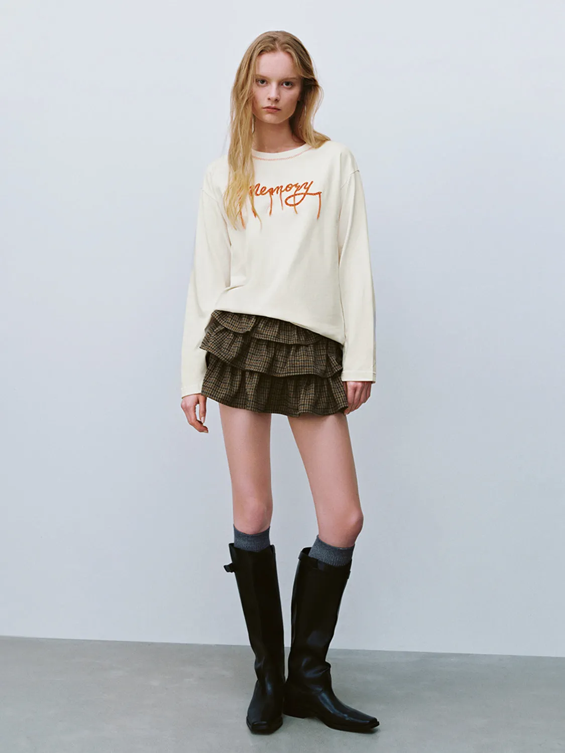 Ruffle Hem Mini A-Line Skirts sold by Urban Revivo product image thumbnail 4