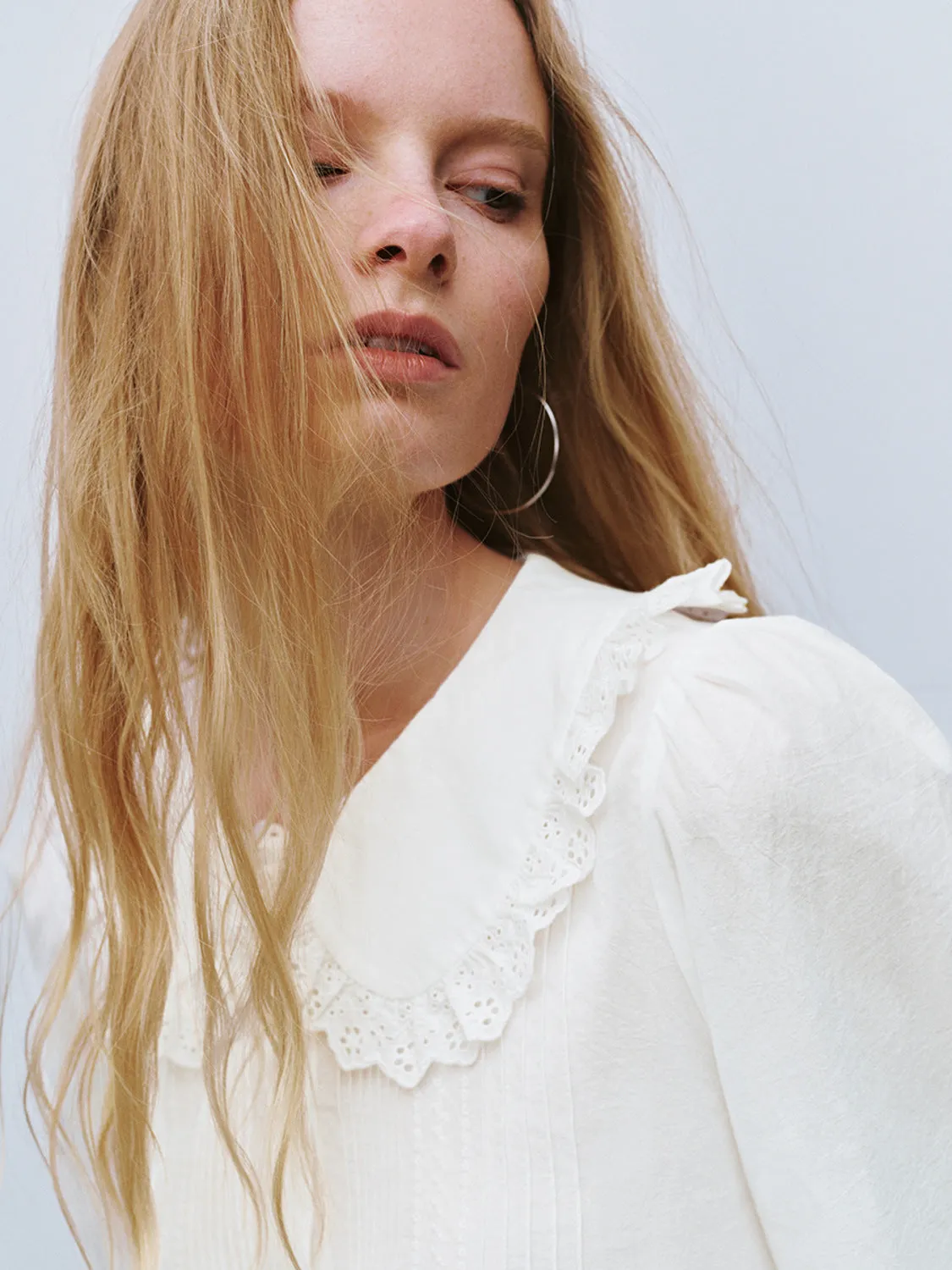 Ruffle Hem Crew Neck Shirts sold by Urban Revivo product image thumbnail 3