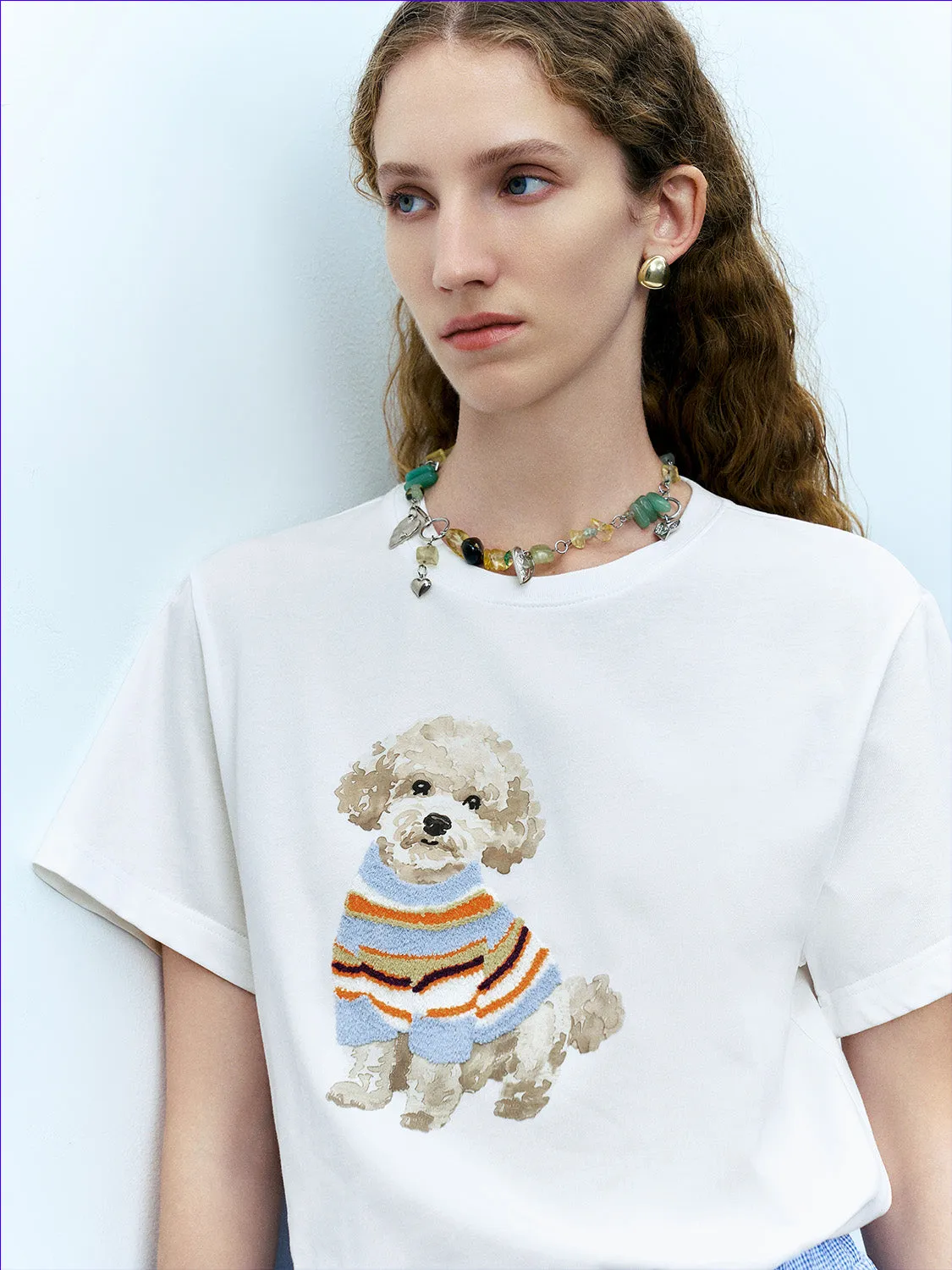 Puppy Printed Crew Neck T-Shirt sold by Urban Revivo product image thumbnail 5