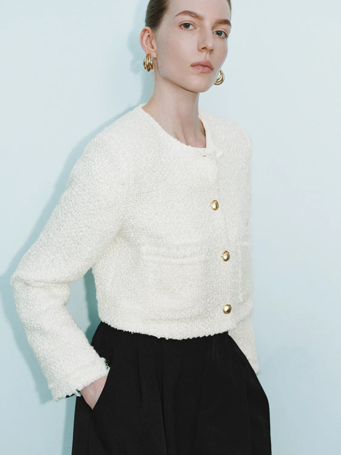 Cropped Tweed Jackets sold by Urban Revivo product image thumbnail 3