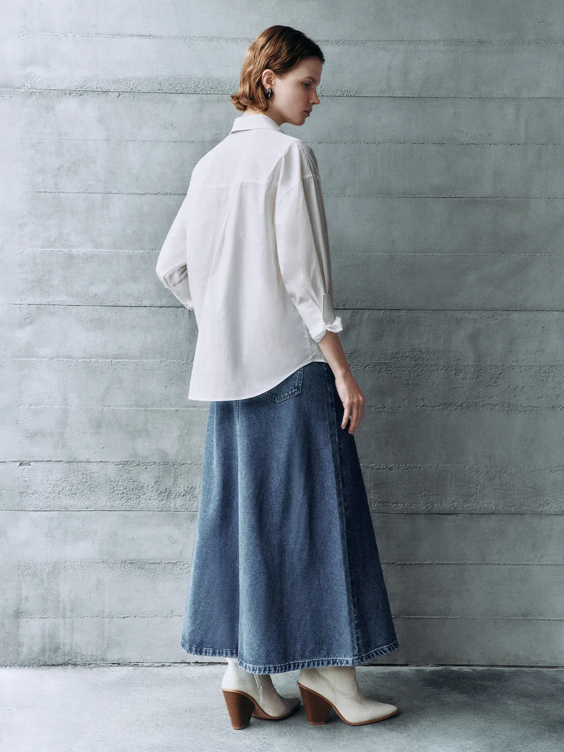 A-Line Regular Denim Skirts sold by Urban Revivo product image thumbnail 5