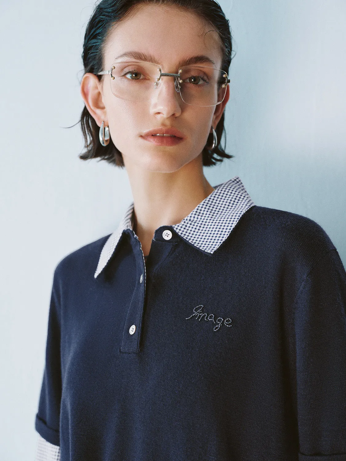 2 In 1 Plaid Collar Knitted T-Shirts sold by Urban Revivo product image thumbnail 5