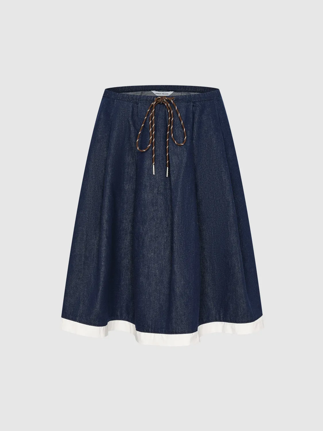 Drawstring Loose Denim Skirts sold by Urban Revivo
