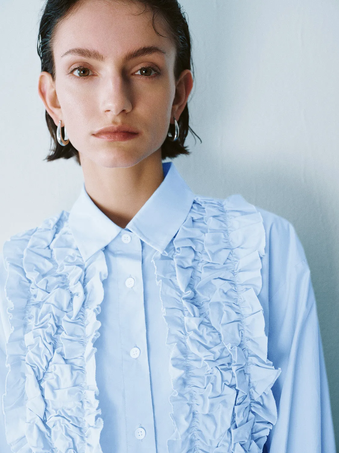 Ruffled Long Sleeve Shirts sold by Urban Revivo product image thumbnail 5