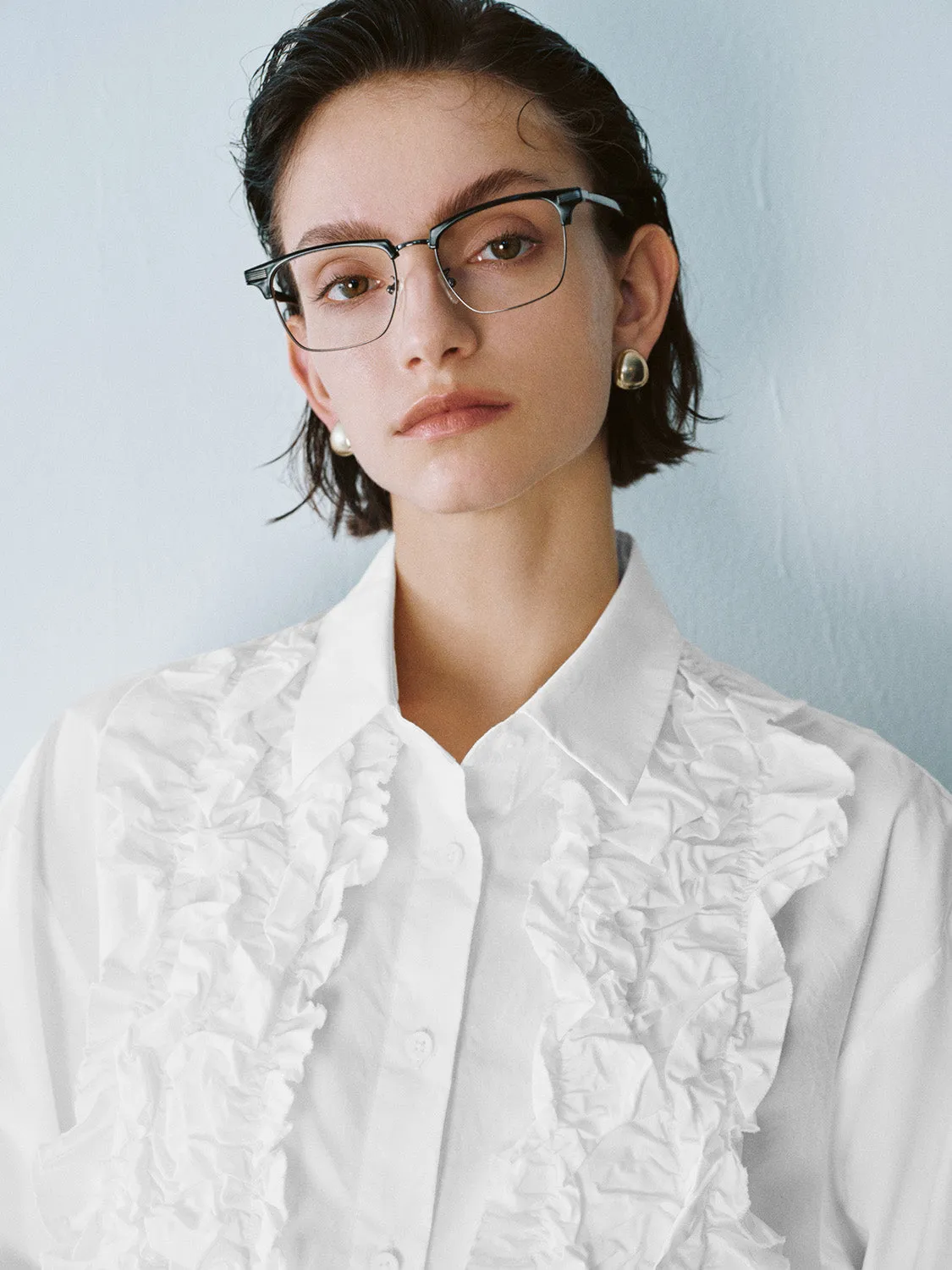 Ruffled Long Sleeve Shirts sold by Urban Revivo product image thumbnail 5