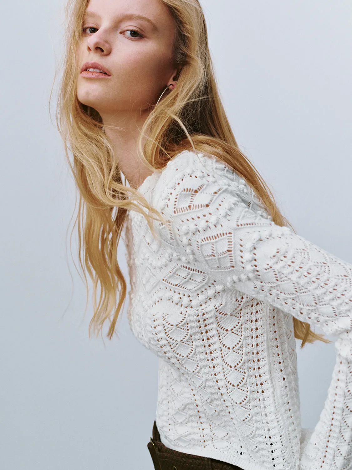 Crochet Knitted T-Shirts sold by Urban Revivo product image thumbnail 3