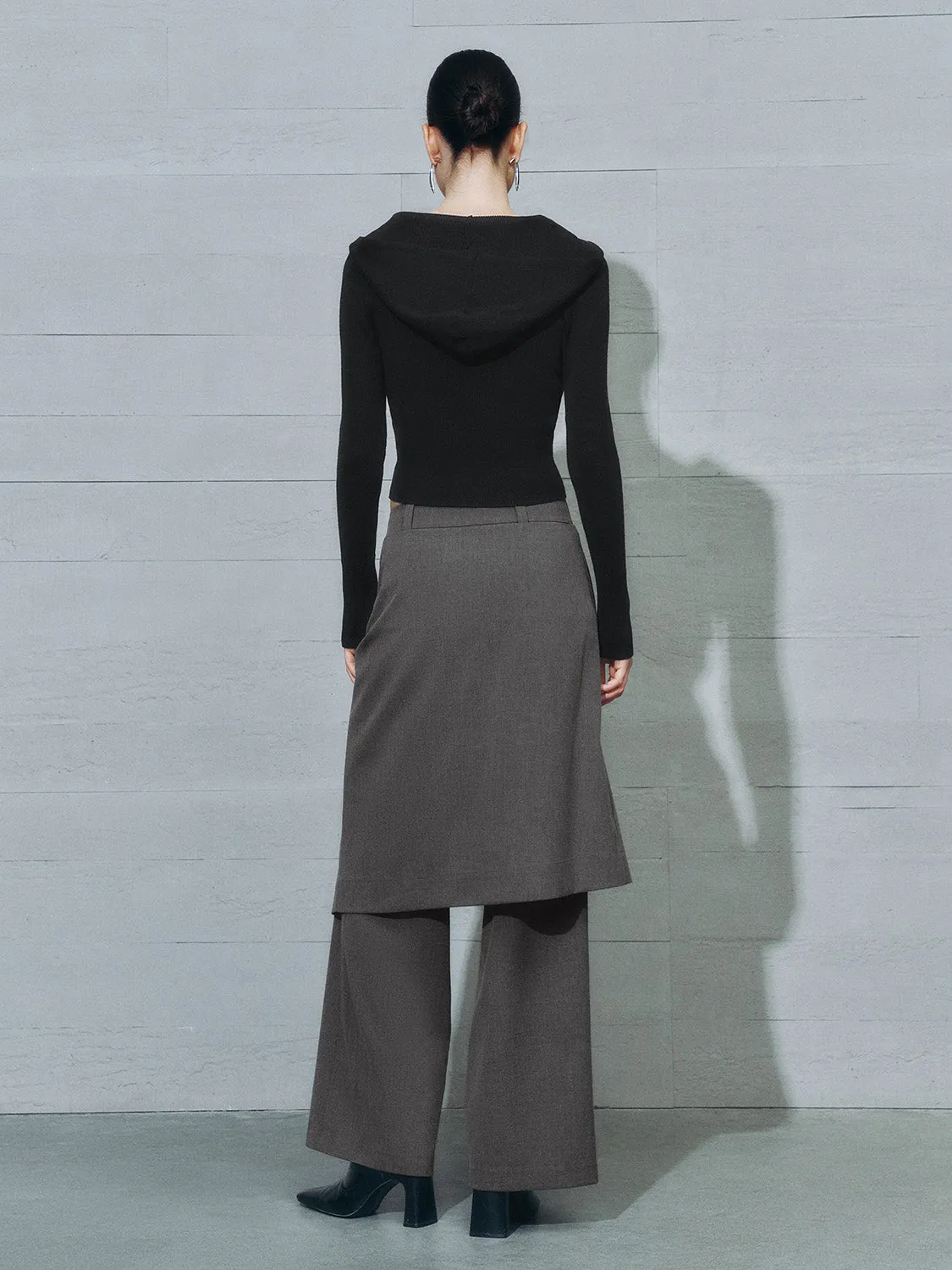 2 In 1 Layered Wide-Leg Pants sold by Urban Revivo product image thumbnail 4