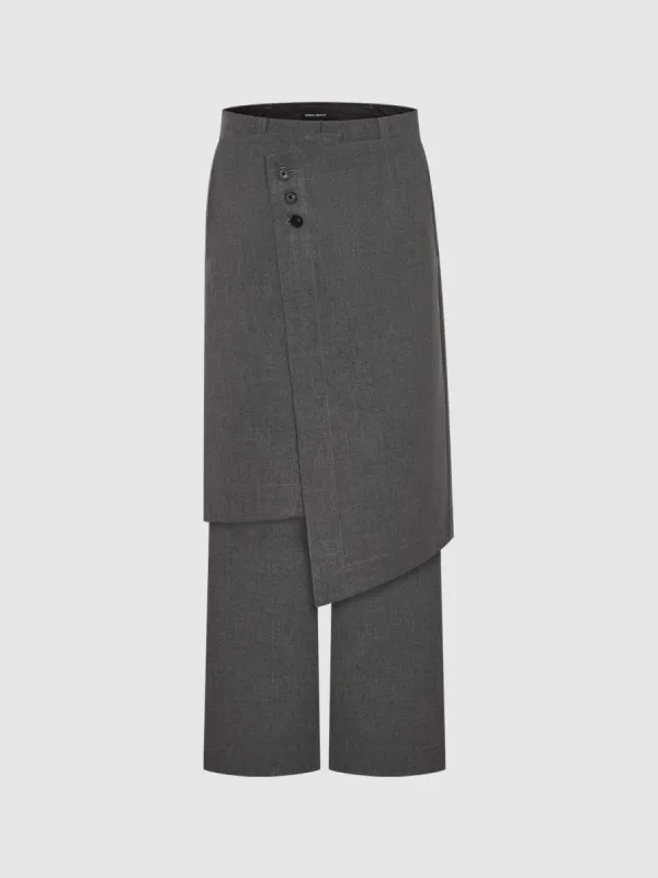 2 In 1 Layered Wide-Leg Pants sold by Urban Revivo
