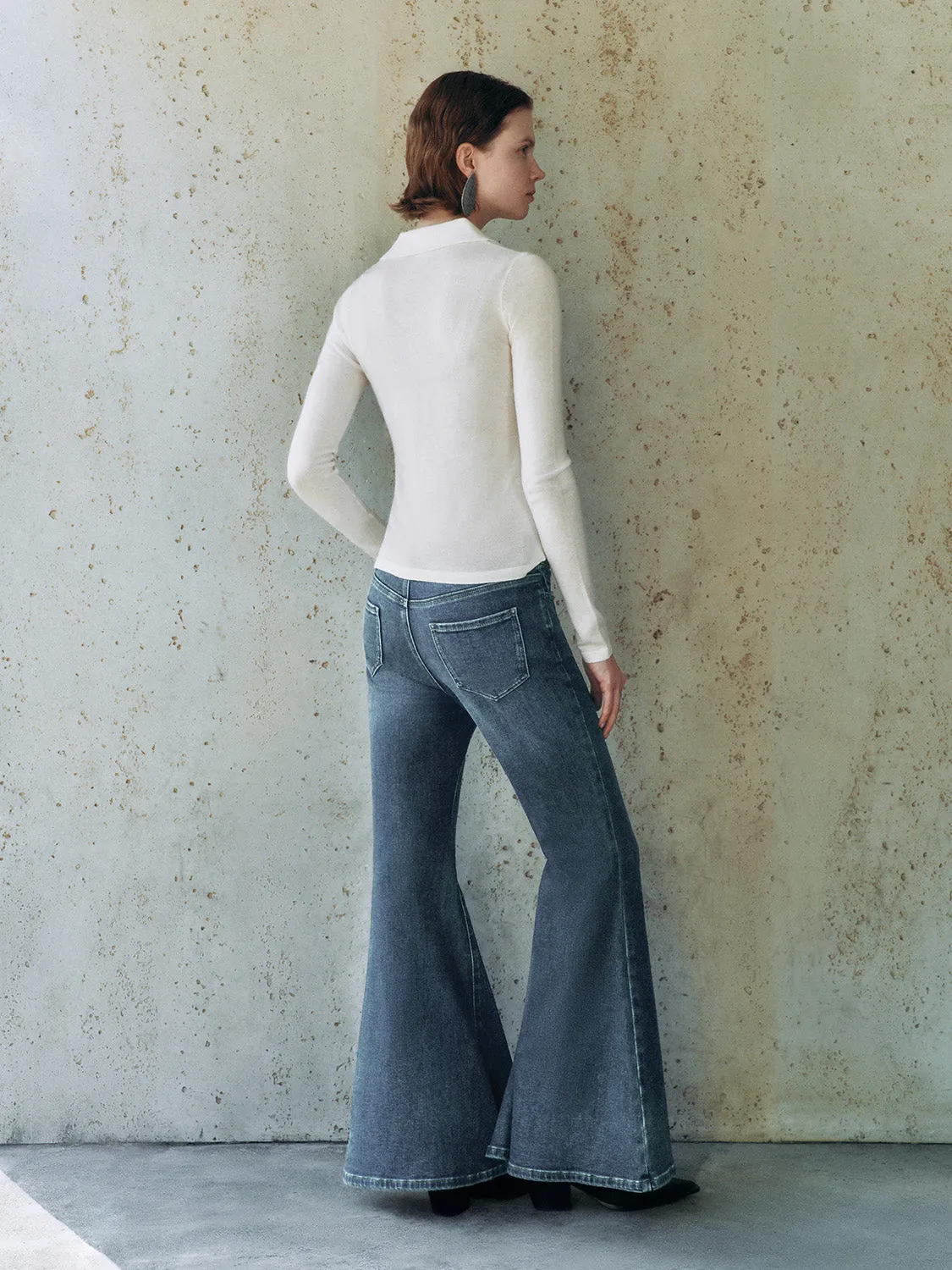 Skinny Denim Flared Jeans sold by Urban Revivo product image thumbnail 4