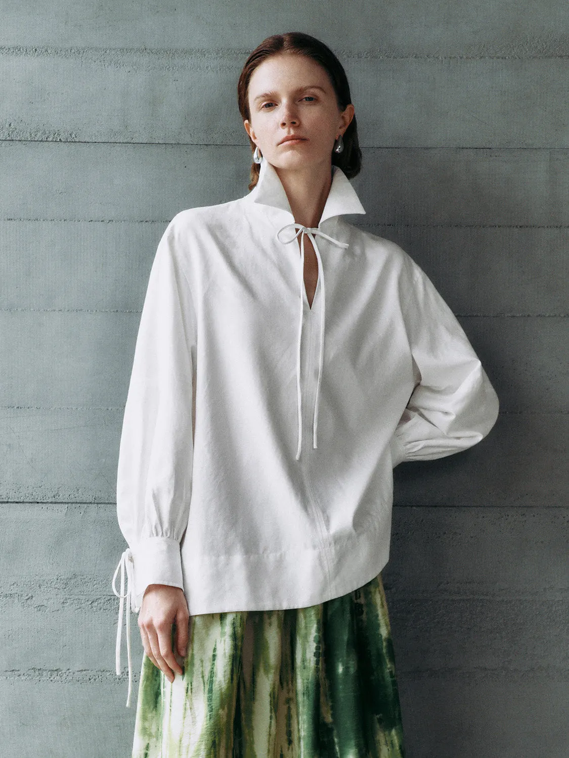 Lace Up Front Overhead Shirts sold by Urban Revivo