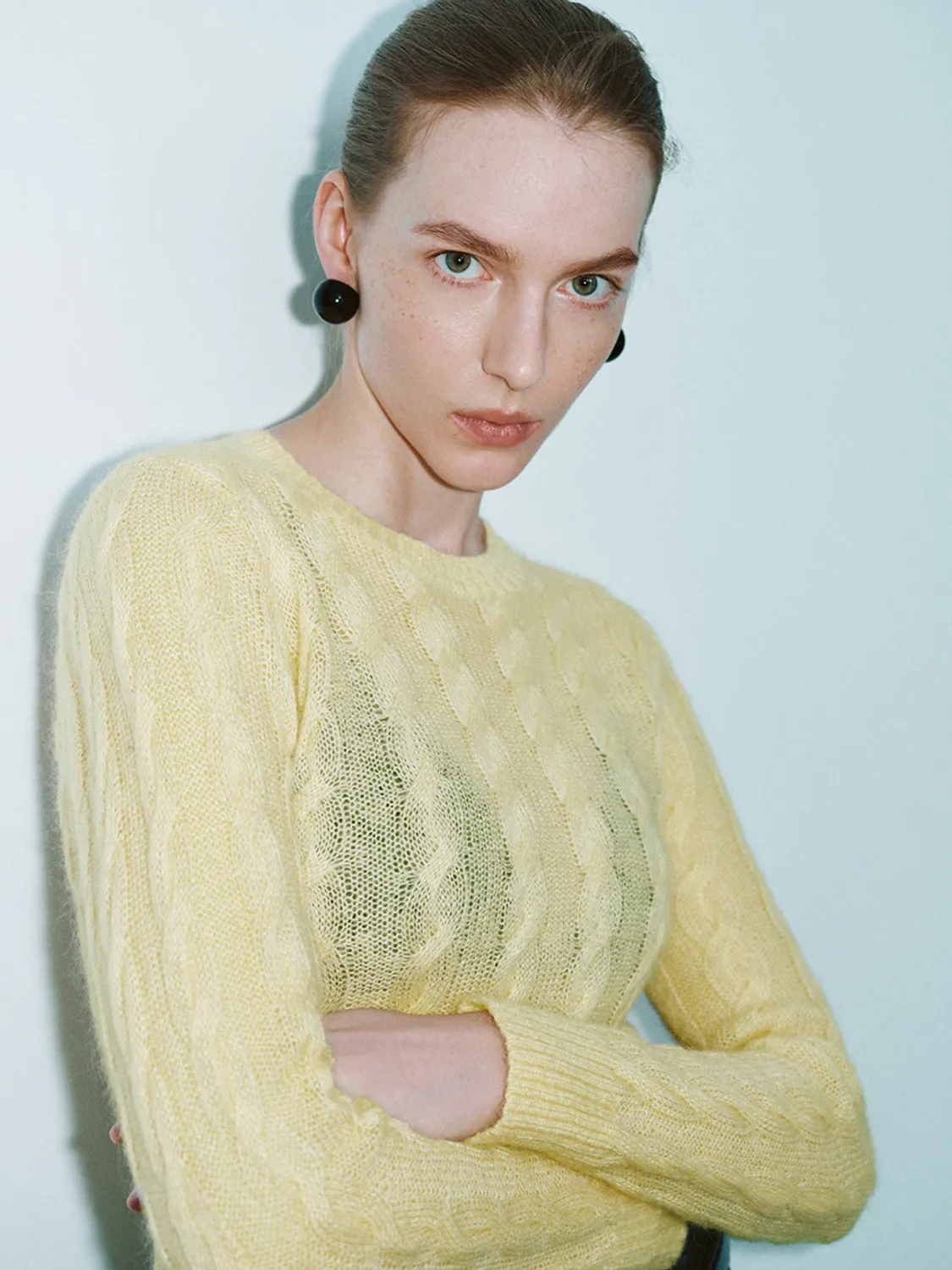 Cable Knitted Long Sleeve T-Shirts sold by Urban Revivo product image thumbnail 5