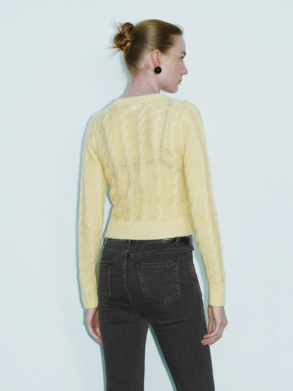 Cable Knitted Long Sleeve T-Shirts sold by Urban Revivo product image thumbnail 2