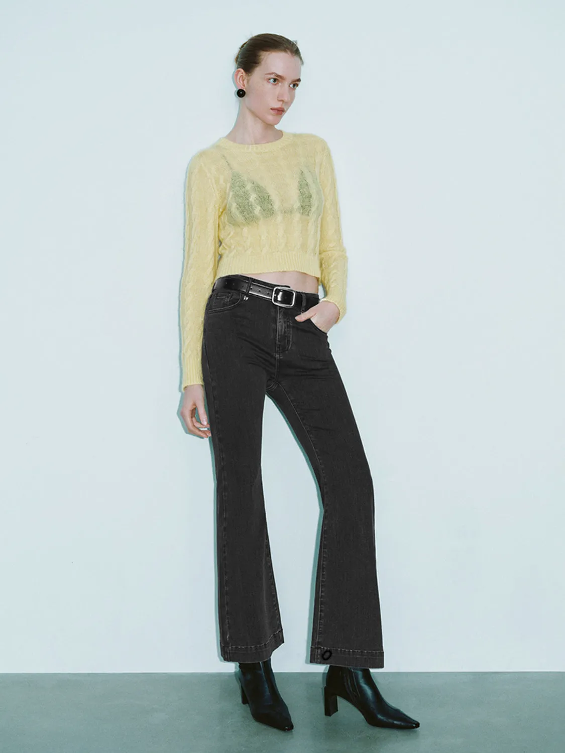 Cable Knitted Long Sleeve T-Shirts sold by Urban Revivo product image thumbnail 4