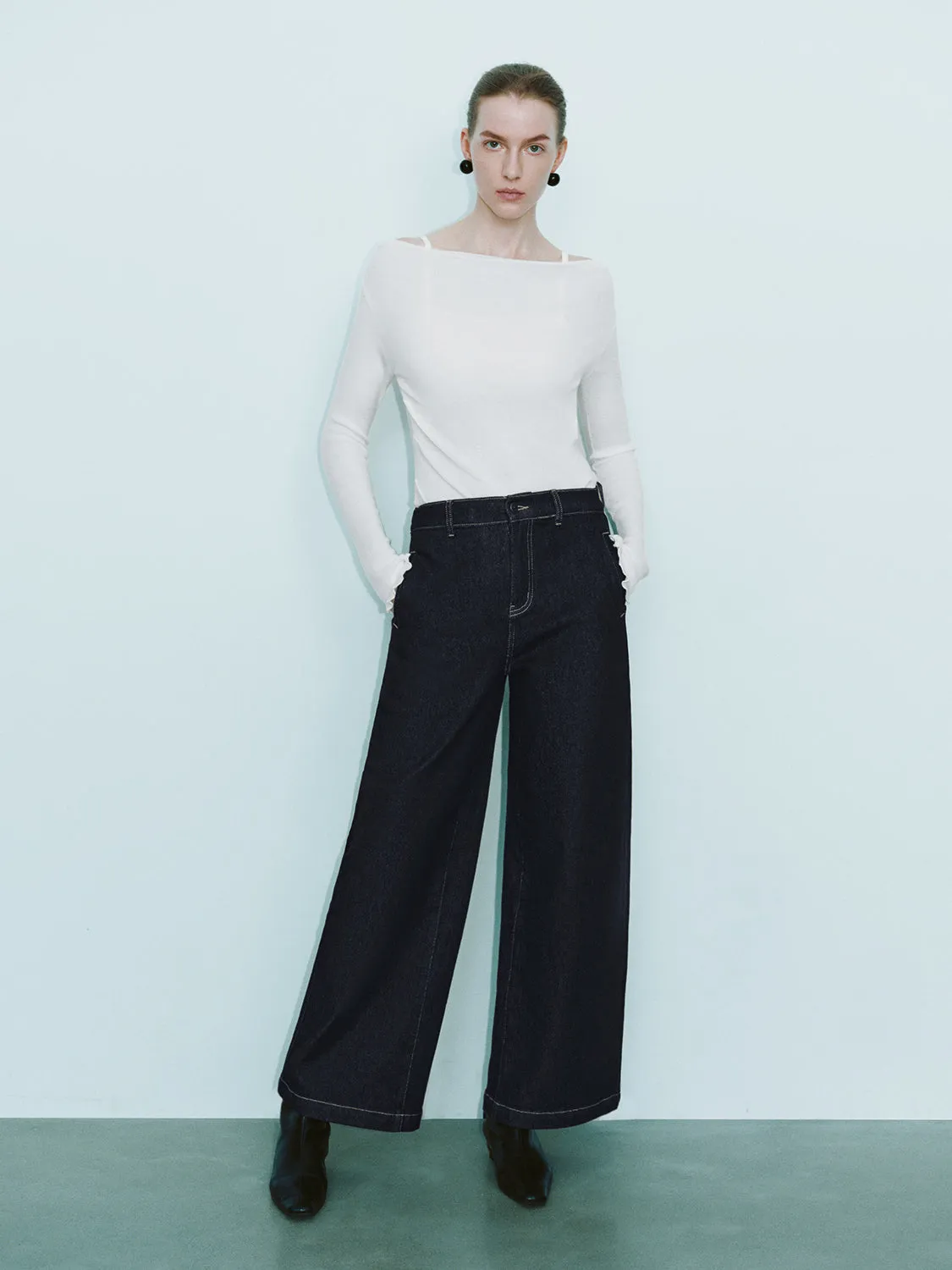 Cold Shoulder Skinny Knitted T-Shirts sold by Urban Revivo