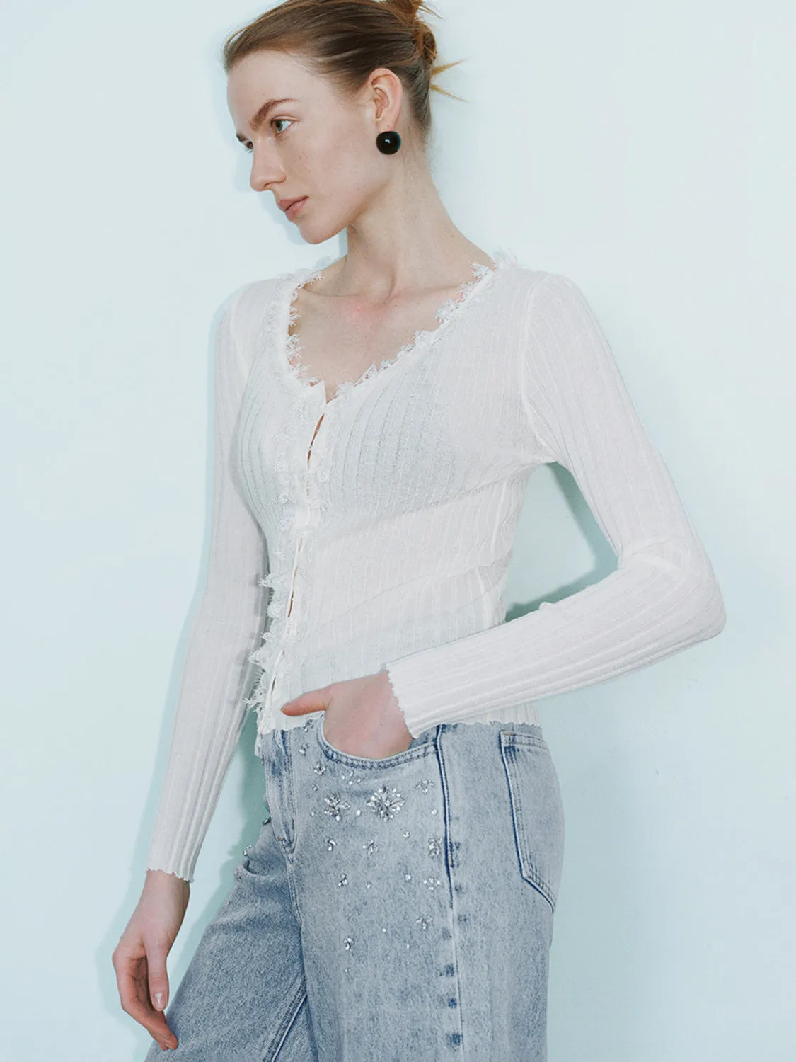 Glamor Skinny Knitted Cardigans sold by Urban Revivo product image thumbnail 3