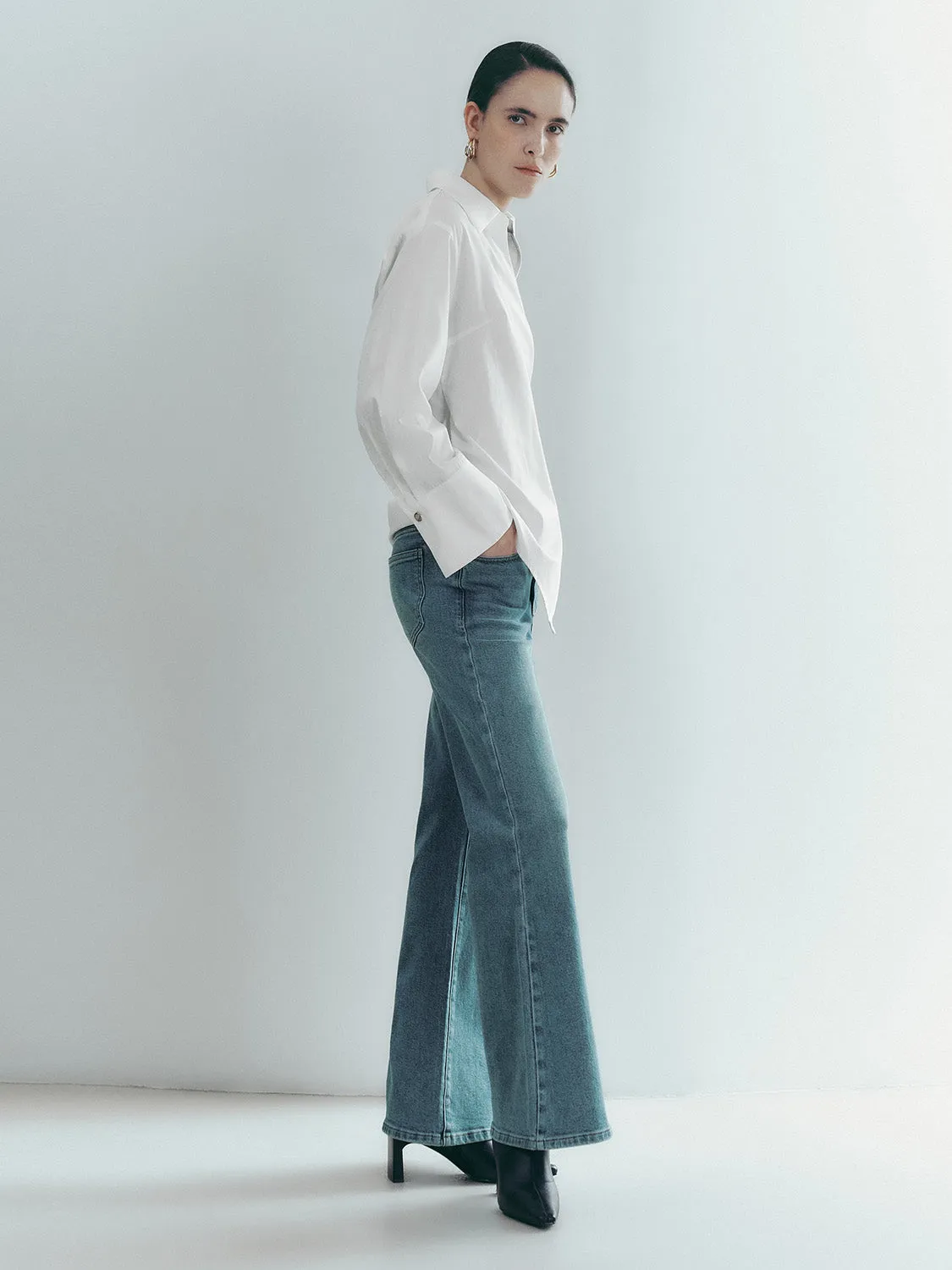 Lace Up Front Long Sleeve Shirts sold by Urban Revivo product image thumbnail 4